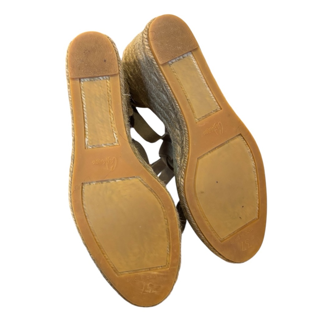 Castaner Olive Green Wedge Espadrilles - Picture 6 of 6